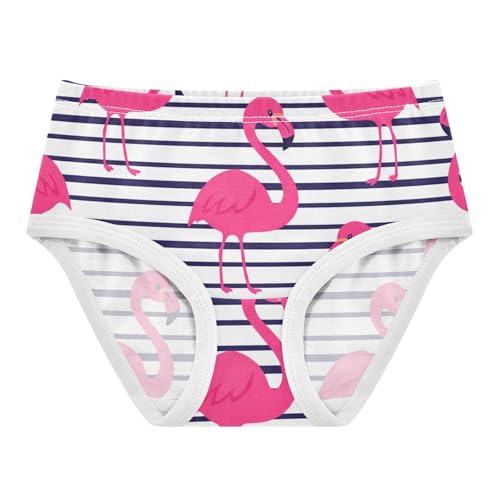 Cotton Toddler Underwear Floral Cute Pink Flamingos Stripes Cute Panties Girl Fun Print Kids Briefs Undies 2t