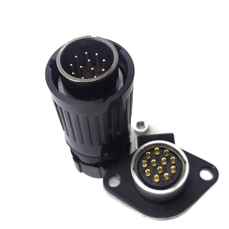 Conector Panel Aviación 12 Pines IP67 HP20 Series