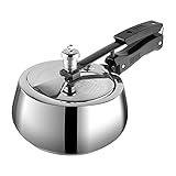 Vinod 18/8 Stainless Steel Sandwich Bottom Handi Shape Inner Lid Europa Pressure Cooker - 2 Litres (