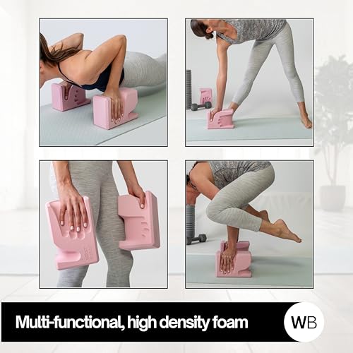 Image of WRISTBuddy Hand-Shaped Ergonomic Yoga Blocks for Optimal Wrist Support During Yoga, Pilates, Pushups, Planks, and Handstands - Patented Non Slip Blocks for Enhanced Stability and Comfort.
