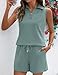 Rapbin Lounge Sets for Women Summer 2 Piece Outfits Casual Vacation Travel Matching Fashion Clothing (Sage Green, L)