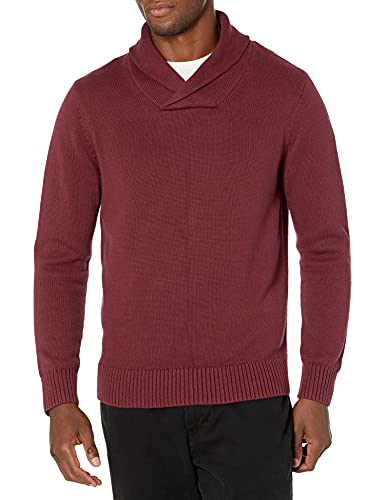 Goodthreads Men's Soft Cotton Shawl Pullover Sweater Sweater, -solid burgundy, X-Large Tall