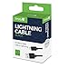 Price comparison product image Simply ICIP01 MFI USB to Lightning 1 m Long Charging Cable for iPhone 11/SE/12/13+Pro, iPad, Air, Pro & Mini and Other Apple Devices, Black