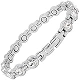 MagnetRX® Women’s Magnetic Therapy Bracelet - Arthritis & Carpal Tunnel Pain Relief Crystal...