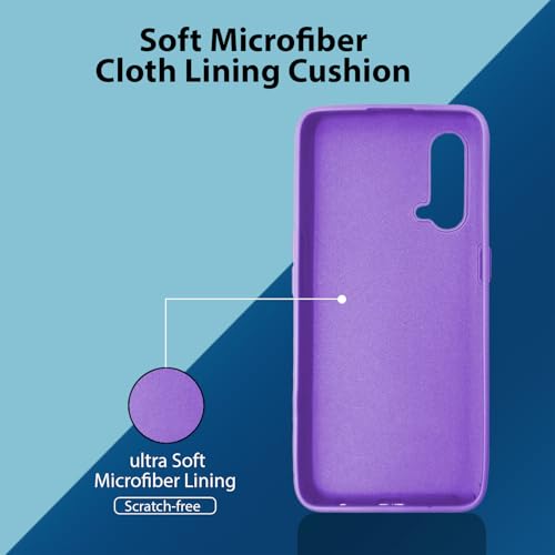 Image of LIRAMARK Liquid Silicone Soft Back Cover Case for OnePlus Nord CE (Lavender)