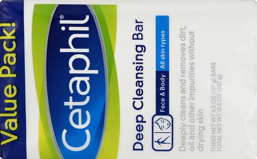 Cetaphil AB-71488 Bar Soap, Deep Cleansing Face And Body Bar, Pack Of 3, For Dry To Normal, Sensitive Skin thumb #12