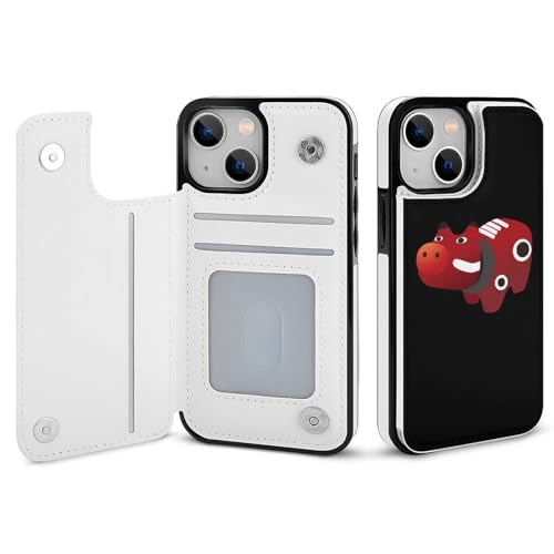 iPhone16ProMax用ケース カバー 手帳型 赤べこ おもちゃ 福島 会津 アイフォン16ProMax用 カード収納 横置きスタンド機能 全面保護 Case