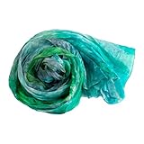 Silk Scarf for women is lightweight Soft and Cozy Hand-painted in Blue and Green Womens Shawl is...