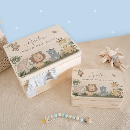 hellomini Personalisierte Erinnerungsbox Baby - Erinnerungskiste ...