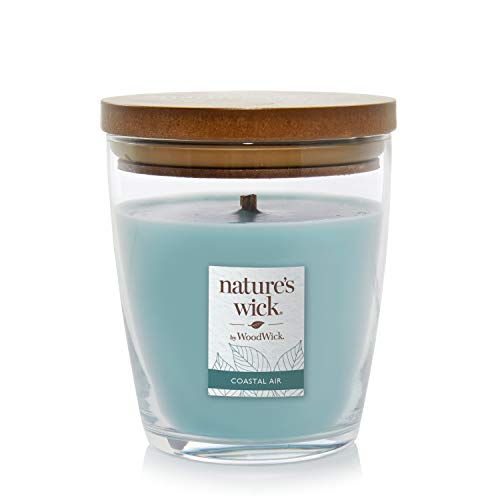 WoodWick Nature's Wick Coastal Air Scented Candle, 10oz with Wood...