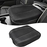 Center Console Armrest Cover for Chevy Silverado & GMC Sierra 2019-2025, Yukon & Tahoe & Suburban 2021-2025, Floor Console Bucket Seat Only, Vinyl Middle Console Cover, Scratchproof, Black