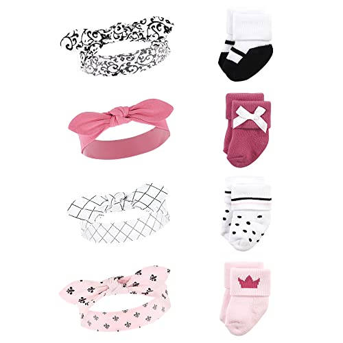 Image of Hudson Baby baby-girls Headband and Socks Set