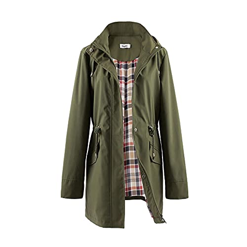 Polydeer Frauen Leichte wasserdichte Regenmantel atmungsaktive Windjacke...