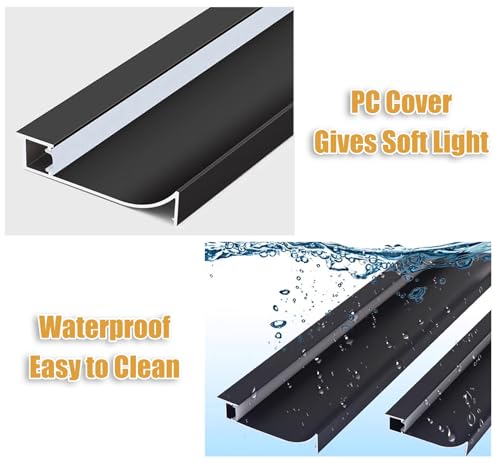 Battiscopa a LED in alluminio, 4 m, per home theater, soggiorno e porta, soluzione versatile per illuminazione con profilo a LED