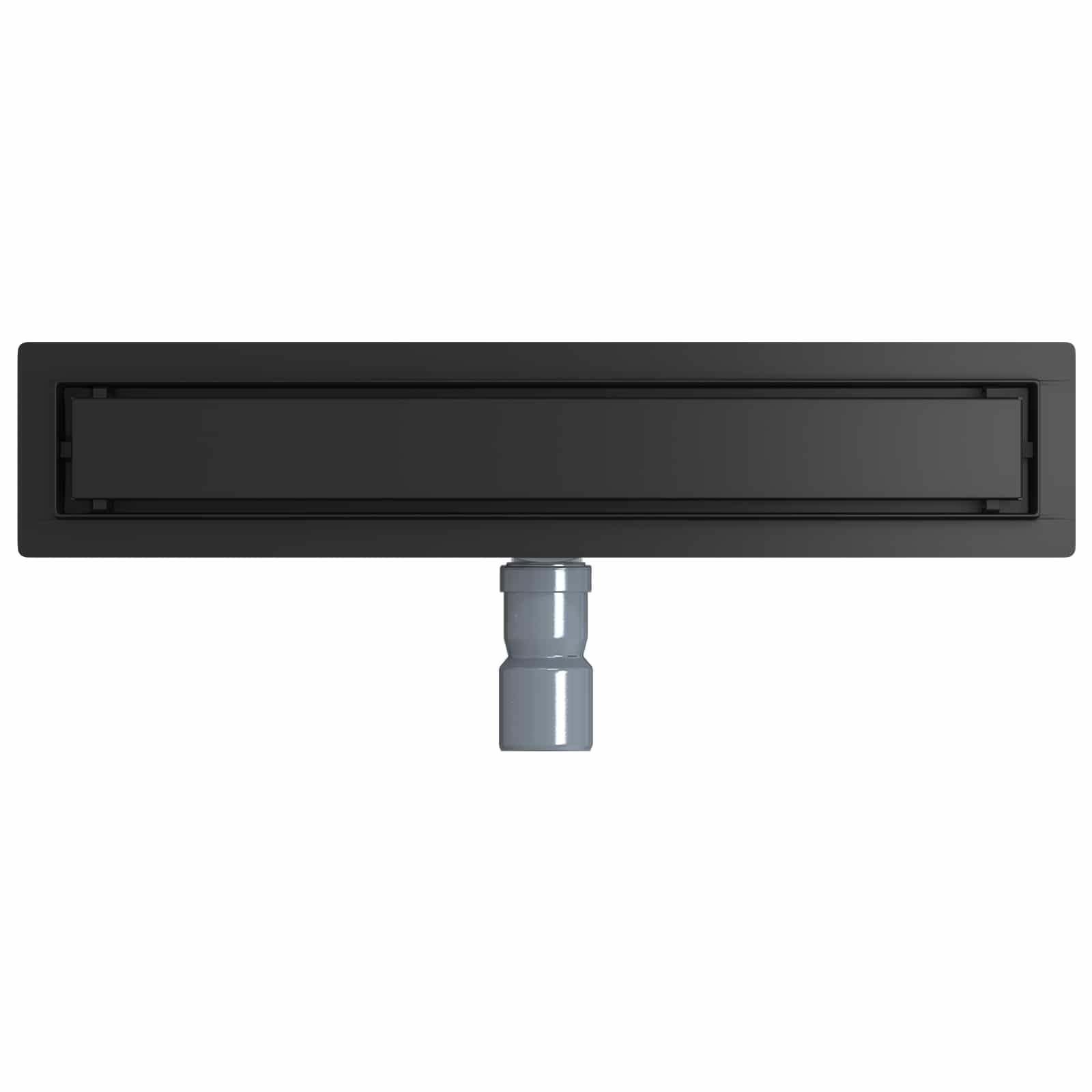 Duschablauf 2-in-1 mit 360° Siphon Schwarz aus Edelstahl 304, 50 cm lang, höhenverstellbar 0-30 mm, fliesenfähig, für Bad und Innenbereich, geruchsverschluss und abfluss mit Zubehör