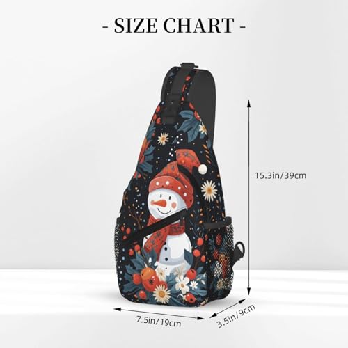 Bolso bandolera unisex con diseño navideño de muñeco de nieve miniatura 3