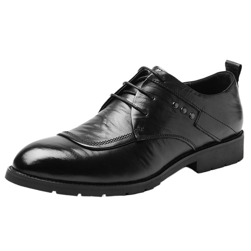 Men's Classic Dress Oxford Shoes Lace Up Business Brogue Formal Leather Shoes for Wedding Prom