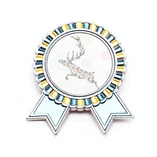 Broche renne de Noël en métal taille M idéale sur un pull d'hiver