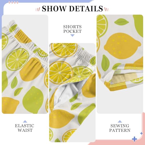 ZZXXB Limes Lemon Juice Boys Long Pants Soft Trousers Elastic Waist Kids Lounge Bottoms with Pockets S-XL4