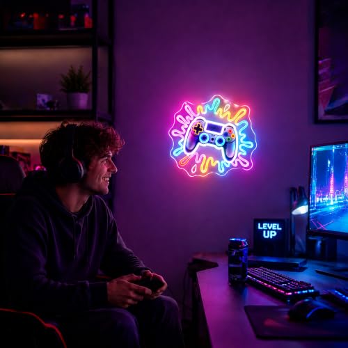 Image of Game Neon Sign for Wall Decor Dimmable Led Neon Lights Signs