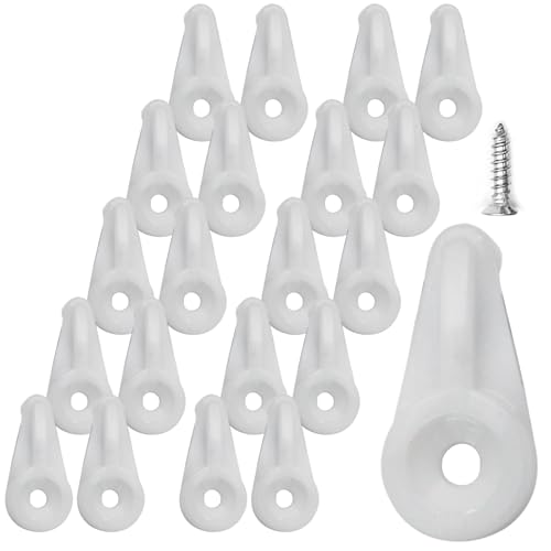 Image of 50pcs Mirror Hanging Clips, Glass Retainer Clips, Plastic Mirror Mounting Clips Hanging Hardware for Fixing Window Glass Cabinet Door (White)