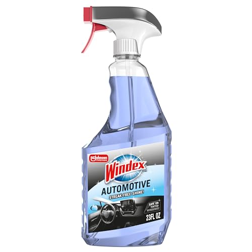 Windex Automotive Car Window and Glass Cleaner, Streak-Free Shine for Car Glass Exteriors, Tinted Windows, and Interior Electronics, 23 fl oz