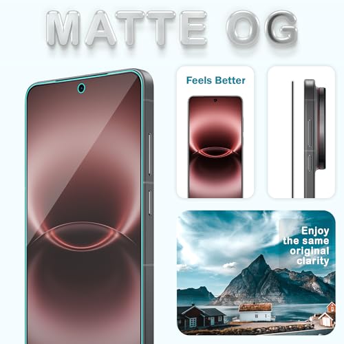 Image of ArmourPro Anti-Glare Matte Tempered Glass for Vivo X300 Ultra, Pack of 2 - Anti Fingerprint Screen Protector, 9H Scratch Resistant, Smooth Touch, Full Edge to Edge Coverage