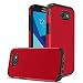 OEAGO Samsung Galaxy J3 Emerge / J3 2017 / J3 Prime / J3 Eclipse / J3 Luna Pro / J3 Mission/Sol 2 / Amp Prime 2 / Express Prime 2 Case, Hybrid Dual Layer Defender Protective Case Cover (Red)