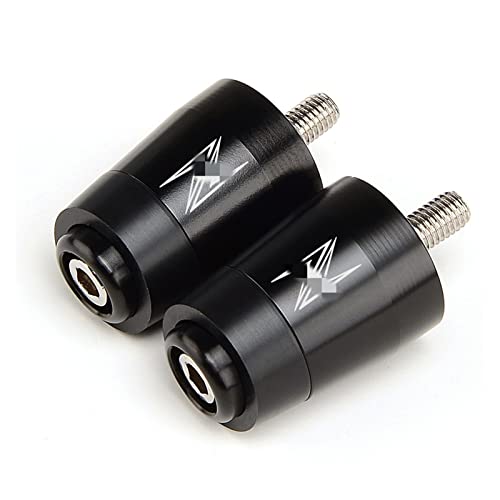 Poignées de guidon moto noires avec embouts pour Kawasaki Z900 Z800 ZX6R