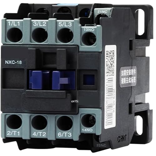 Contacteur CA 18A 220V CJX2-1801 NC pour montage sur rail DIN