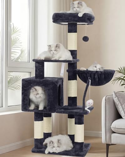 Heybly Cat Tree with Toy, Cat Tower Condo for Indoor...