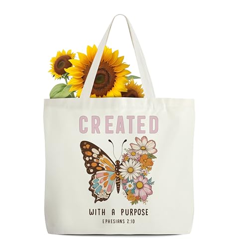 Christian Bible Verse Canvas Tote Bag
