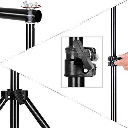 SH Heavy Duty Background Stand, 2x2M Backdrop Support System Kit with Carry Bag for Photography Photo Video Studio… - Image 3