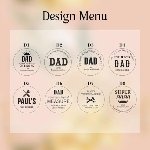 Cinta métrica personalizada para regalo de papá miniatura 3