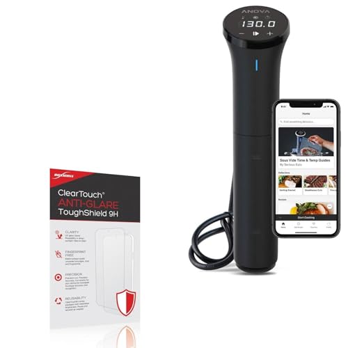 BoxWave Screen Protector Compatible with Anova Culinary Sous Vide Precision Cooker 2.0 - ClearTouch Anti-Glare ToughShield 9H (2-Pack), Anti-Glare 9H Tough Flexible Film Screen Protector