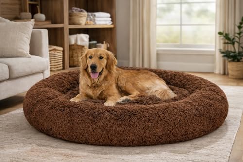 Image of ZEXSAZONE Summer Comfortable Durable Both Sides usable and Washable Pet Bed | Cat Bed | Puppy Bed | Dog Bed | Medium Dog Bed for Cats Puppies (Coffee, Extra Large) 110 X 110 X 22 cm