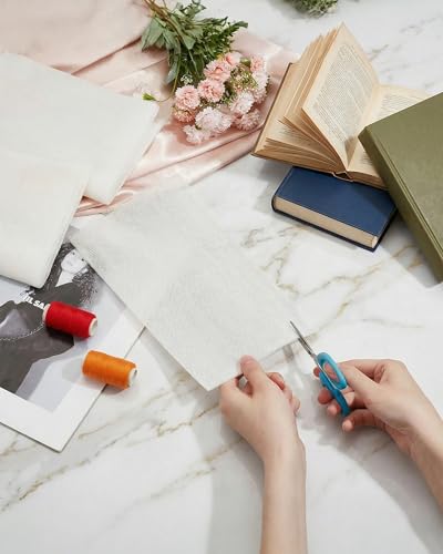 Buchbindetuch Set 150 x 150cm: 3 Stück Weißes Buchbinderleinen aus Baumwolle Großformat Buchreparaturtuch Buchbinden Zubehör für Buchbindung DIY Basteln und Nähen