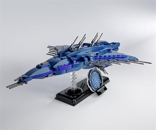 BlueBrixx Pro 106844 - Stargate Wraith Kreuzer aus Klemmbausteinen mit 1037 Bauelementen