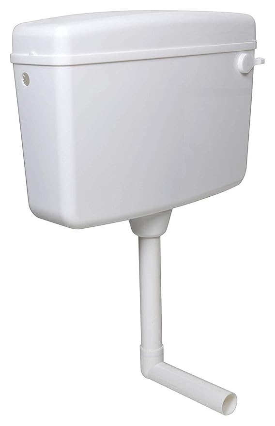 PAUL Polypropylene Standard Single Toilet Flush Tank Flushing Cistern (10 L, White)