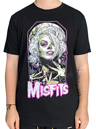 Misfit T-Shirt Homme Plastic Head rock original en coton noir