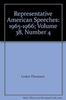 Hardcover Representative American Speeches: 1965-1966; Volume 38, Number 4 Book
