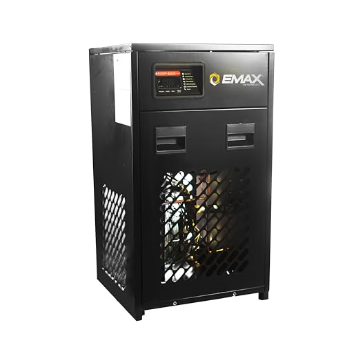 EMAX Refrigerated Air Dryer - 58 CFM Air Compressor Protection Dryer with Built In Filter & Automatic Drain - EDRCF1150058