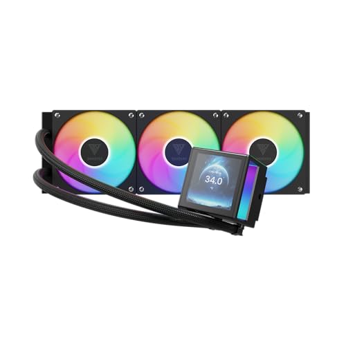 Image of Water Cooler Gamdias Chione P5-360 Black RGB with 3.4 inch 360mm IPS LCD Screen