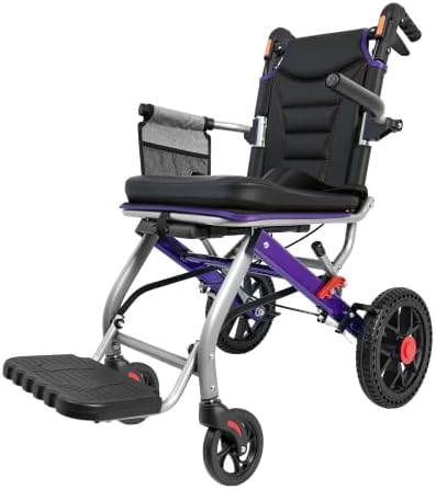 Ultra Lightweight Folding Transport Wheelchair for Seniors & Adul...