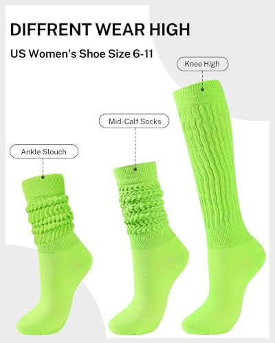 Image of HASMES Women Slouch Socks Knee High Boot Long Tube Scrunch Socks for Woman