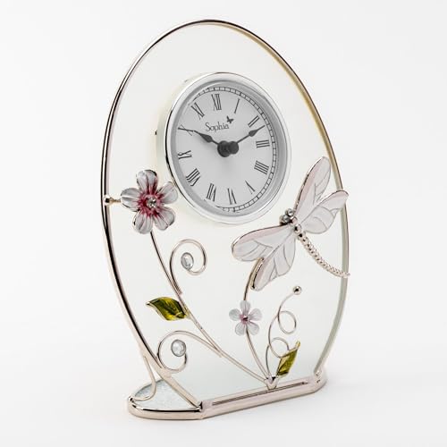Reloj de mesa con libélula Widdop para decorar recibidores clasicos 3