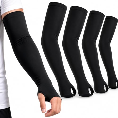 Kit 2 Pares Manguitos UV50+ Proteção Solar para Braço Unissex, Manga Respirável com Secagem Rápida, Conforto Térmico, Ciclismo, Corrida, Academia, Moto, Direção e Esportes ao Ar Livre