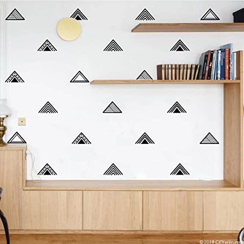 Vinilos Decorativos Triángulos Geométricos 4 pulgadas Negro miniatura 2
