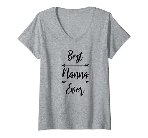 Womens Best Nanna Ever Gift V-Neck T-Shirt