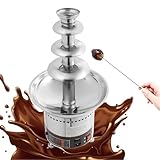 Facile à utiliser et à nettoyer : versez du chocolat fondu ou tout autre solide fondant dans la base, allumez le moteur et admirez le spectacle ! La fontaine se démonte rapidement et se nettoie en un clin d’œil.